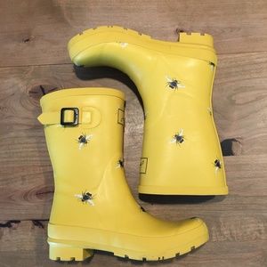 Womens Joules Rainboots yellow BEES